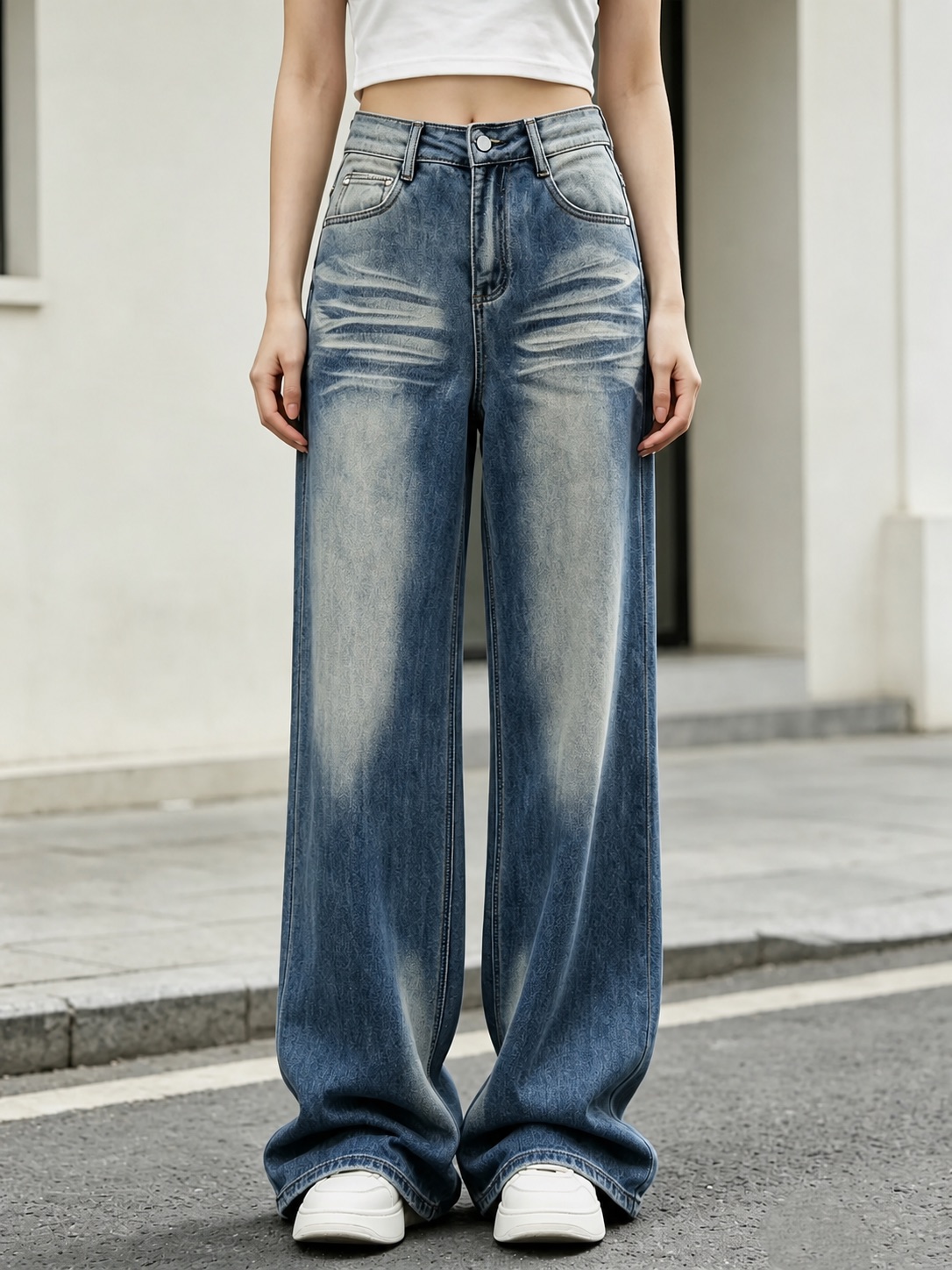 GD DENIM style 13553-21 wide-leg jeans