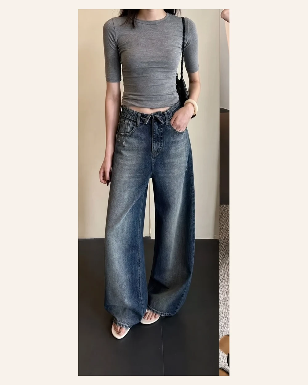 GD DENIM style 13552-18 Soft stretch wide-leg