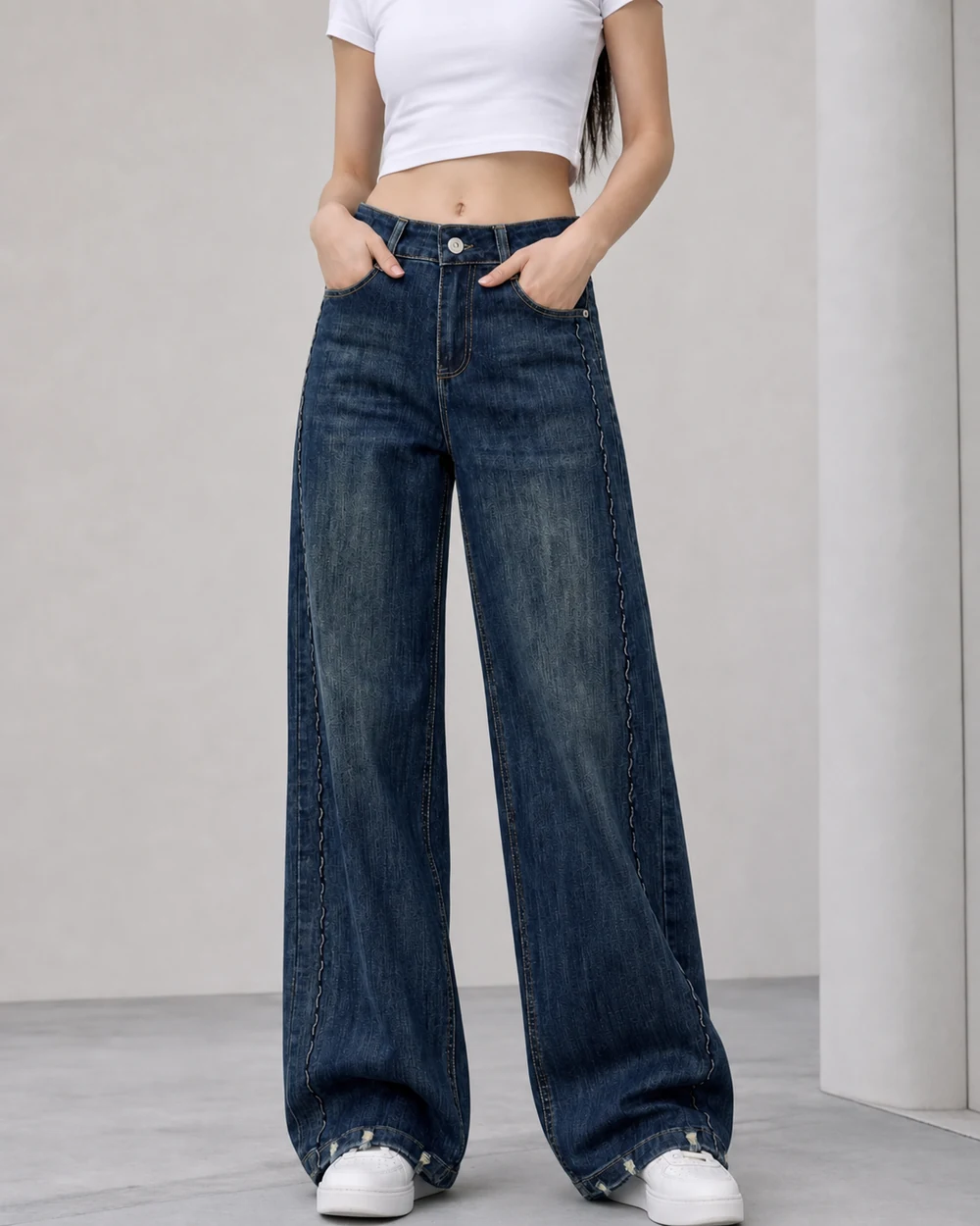 GD DENIM style 720 Relaxed wide-leg jeans