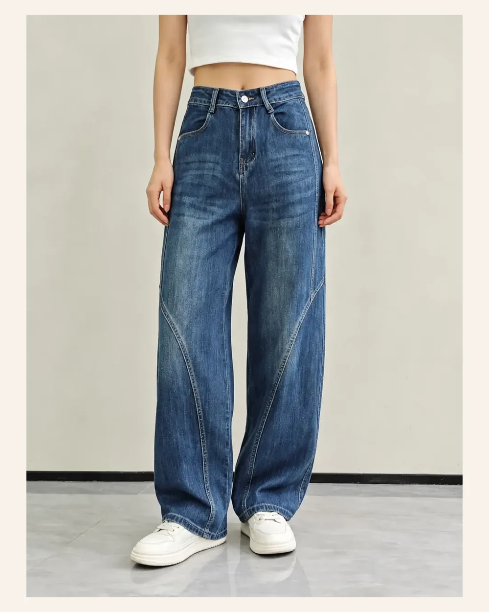 GD DENIM style 732 Stretch barrel jeans