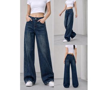 GD DENIM official style WJ-025 High-rise stretch black washed flare jeans