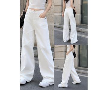 GD DENIM official style WJ-029 High-rise stretch light blue washed flare jeans