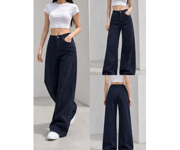 GD DENIM official style WJ-031 High-rise stretch charcoal washed washed flare jeans